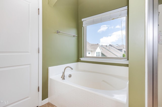 bathroom with a bath