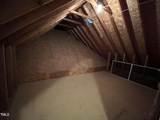 view of attic