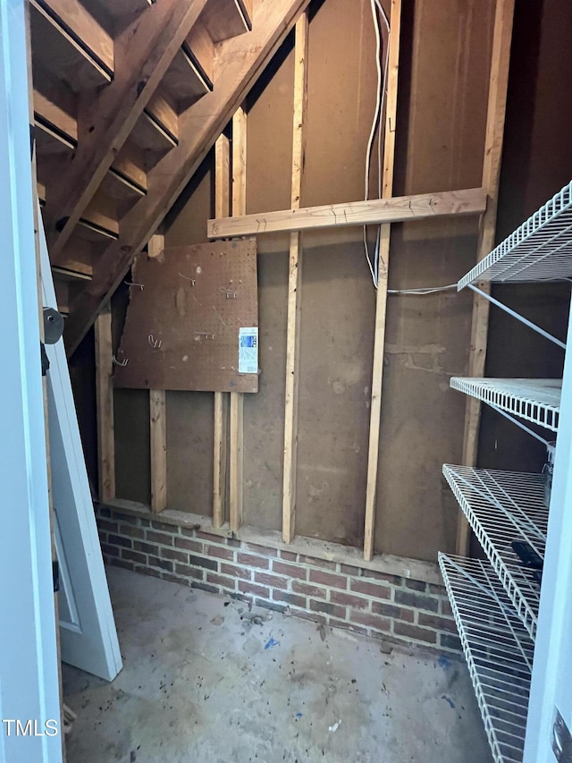 view of storage area