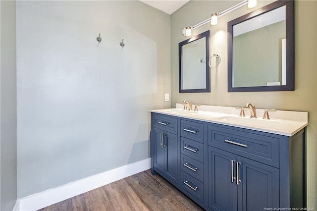 750 Magellan Ct, Fayetteville, NC 28311 - full bathroom with wood finished floors and double vanity