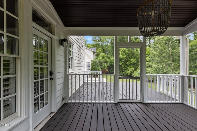 3323 Cheswick Dr, Raleigh, NC 27609 - view of wooden deck