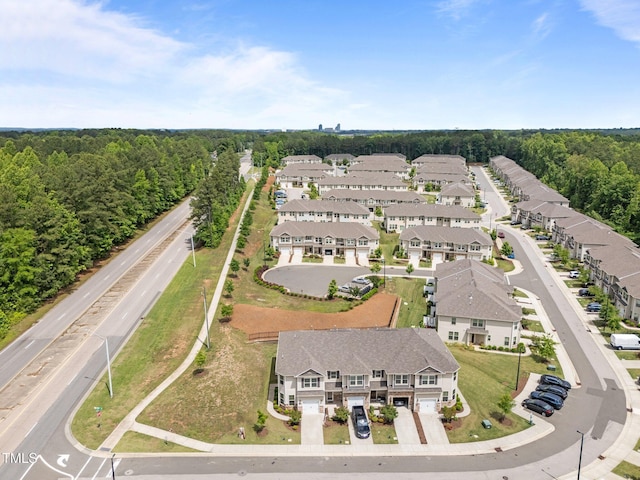 aerial view of residential area