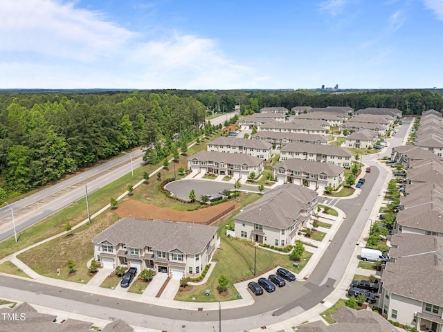 aerial view of residential area