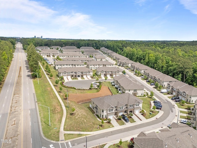 aerial view of residential area