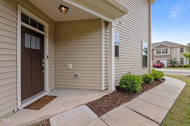 view of exterior entry