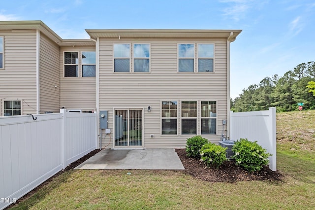 back of property featuring a patio area and central AC unit