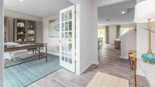 209 Wood St, La Grange, NC 28551 - office space featuring light wood finished floors, baseboards, and recessed lighting