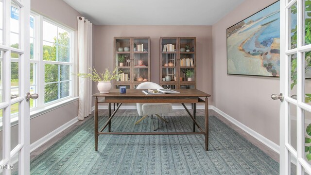 209 Wood St, La Grange, NC 28551 - office space featuring french doors, baseboards, and healthy amount of natural light