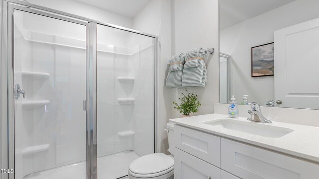 209 Wood St, La Grange, NC 28551 - full bath with a stall shower, toilet, and vanity