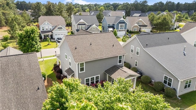 aerial perspective of suburban area