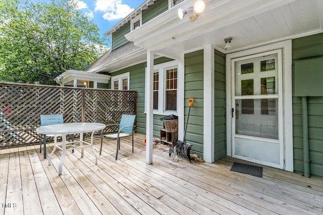 1314 Glendale Ave, Durham, NC 27701 - view of wooden deck