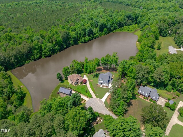 248 Ashford Dr, Pittsboro, NC 27312 - aerial view of a heavily wooded area and a large body of water
