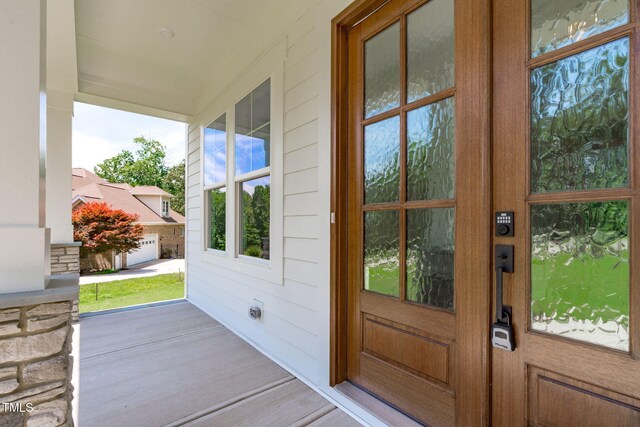 248 Ashford Dr, Pittsboro, NC 27312 - doorway to property with a porch