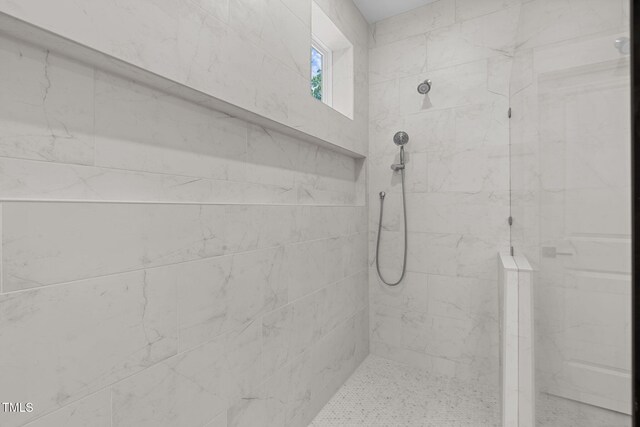 248 Ashford Dr, Pittsboro, NC 27312 - bathroom featuring a tile shower