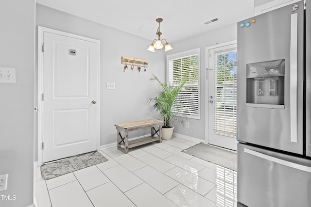 entryway with baseboards