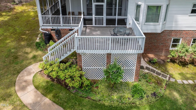 204 Muirfield Ln, Clayton, NC 27527 - exterior view of brick siding and stairway
