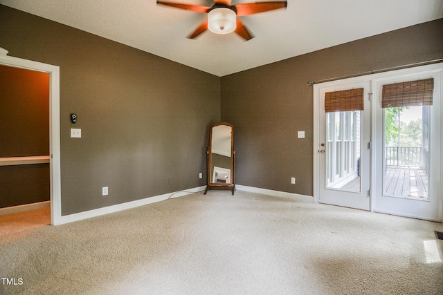 204 Muirfield Ln, Clayton, NC 27527 - unfurnished room featuring vaulted ceiling, a ceiling fan, carpet floors, and baseboards
