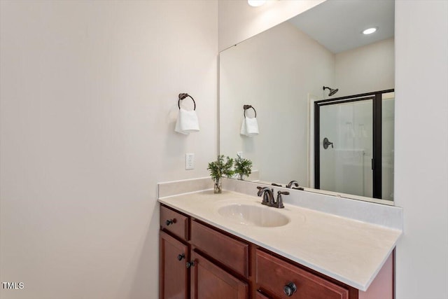 68 Tanners Way, Clayton, NC 27527 - bathroom featuring vanity and a stall shower