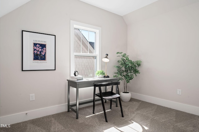703 E Markham Ave, Durham, NC 27701 - home office with carpet floors and lofted ceiling