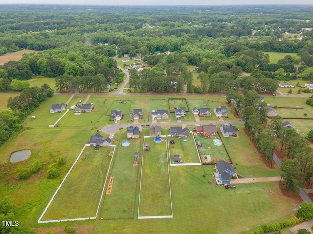 aerial view of a heavily wooded area