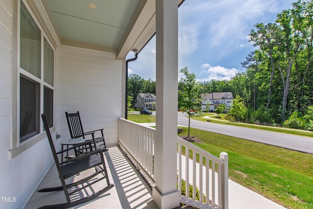 1928 Vandiver Way, Apex, NC 27523 - covered porch with a residential view