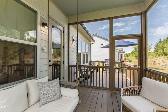 1928 Vandiver Way, Apex, NC 27523 - sunroom / solarium featuring an outdoor living space