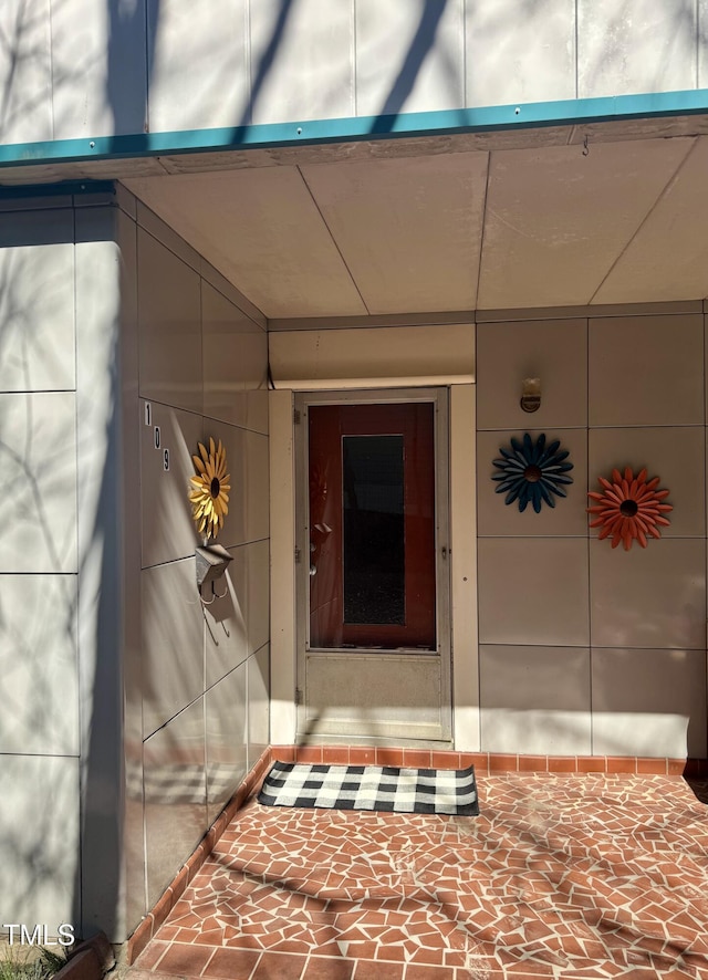 view of doorway to property