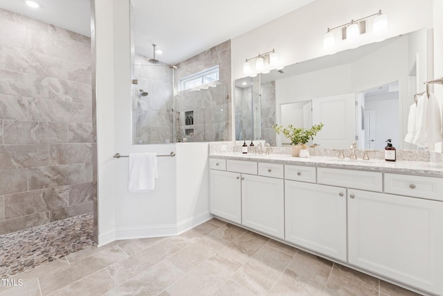 1625 Plover Cir, Fuquay Varina, NC 27526 - full bathroom with double vanity and walk in shower