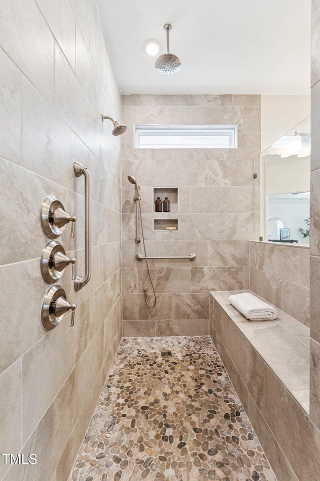 1625 Plover Cir, Fuquay Varina, NC 27526 - full bathroom featuring a tile shower