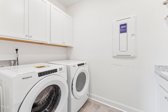 1625 Plover Cir, Fuquay Varina, NC 27526 - washroom with cabinet space, separate washer and dryer, electric panel, and light tile patterned floors