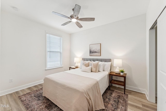 1625 Plover Cir, Fuquay Varina, NC 27526 - bedroom with light wood-style flooring and ceiling fan