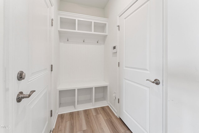 1625 Plover Cir, Fuquay Varina, NC 27526 - mudroom featuring light wood-style flooring and baseboards