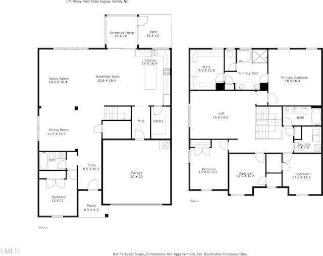 171 Piney Field Rd, Fuquay Varina, NC 27526 - property floor plan
