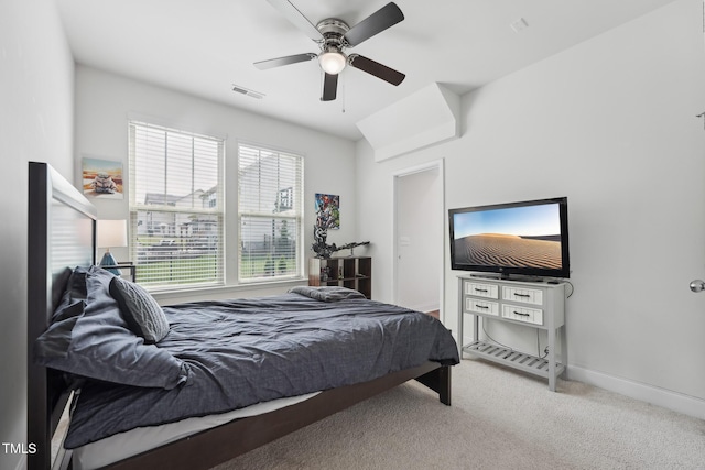 475 Long View Dr, Franklinton, NC 27525 - bedroom with carpet floors, baseboards, and a ceiling fan