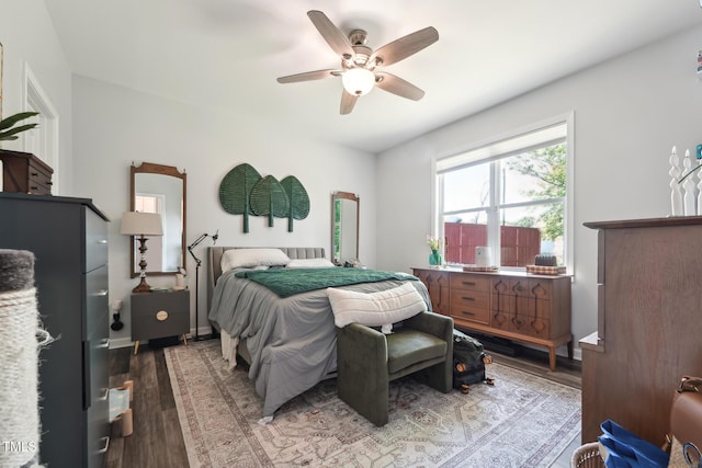 2620 Holloway St, Durham, NC 27703 - bedroom featuring light wood-type flooring and ceiling fan