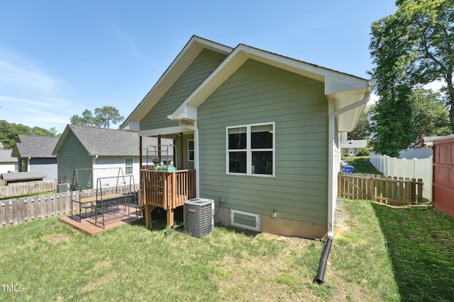 2620 Holloway St, Durham, NC 27703 - back of property featuring central AC unit