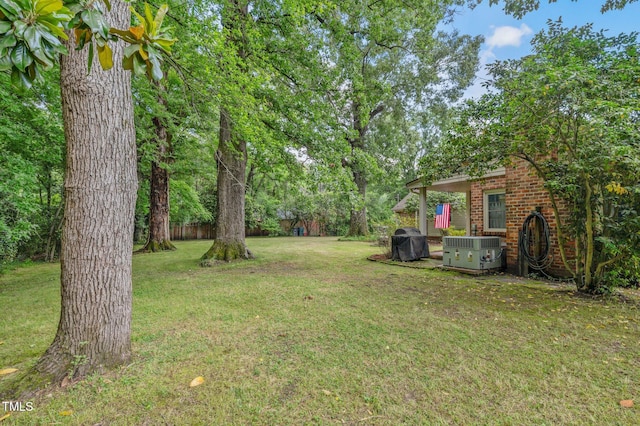 1605 Longview Ave, Tarboro, NC 27886 - view of grassy yard featuring central air condition unit