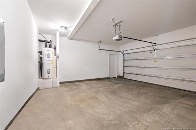 1307 Water Leaf Dr, Fayetteville, NC 28314 - garage with water heater, baseboards, and a garage door opener