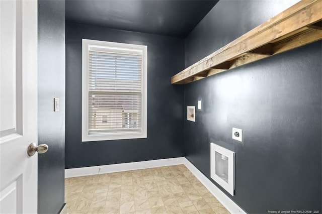 1307 Water Leaf Dr, Fayetteville, NC 28314 - washroom with hookup for a washing machine, electric dryer hookup, and baseboards