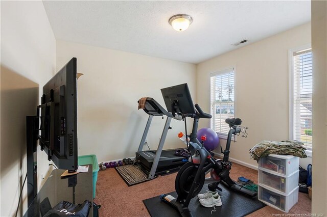 9012 Grouse Run Ln, Fayetteville, NC 28314 - workout room with carpet flooring and baseboards