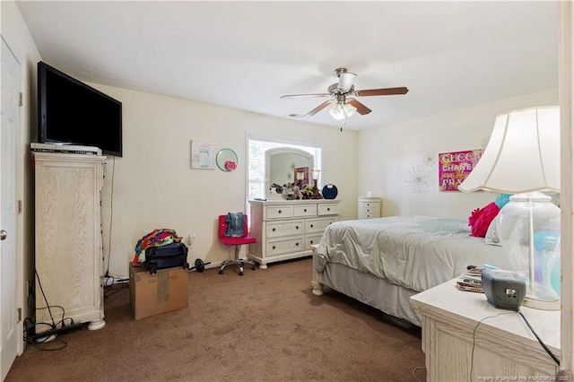 9012 Grouse Run Ln, Fayetteville, NC 28314 - carpeted bedroom featuring a ceiling fan