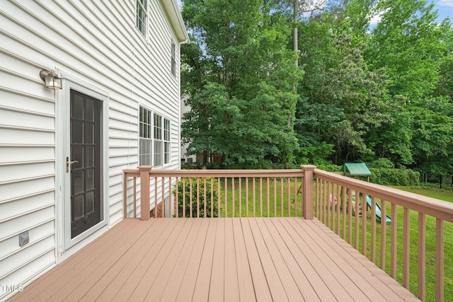 1005 Barmkin Pl, Knightdale, NC 27545 - deck featuring a lawn