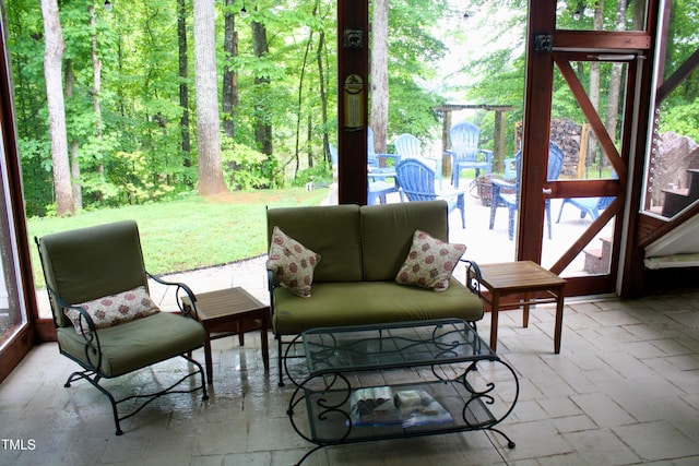 3750 Mebane Rogers Rd, Mebane, NC 27302 - sunroom with an outdoor living space and plenty of natural light