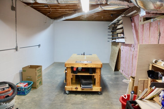 3750 Mebane Rogers Rd, Mebane, NC 27302 - unfinished below grade area with concrete block wall