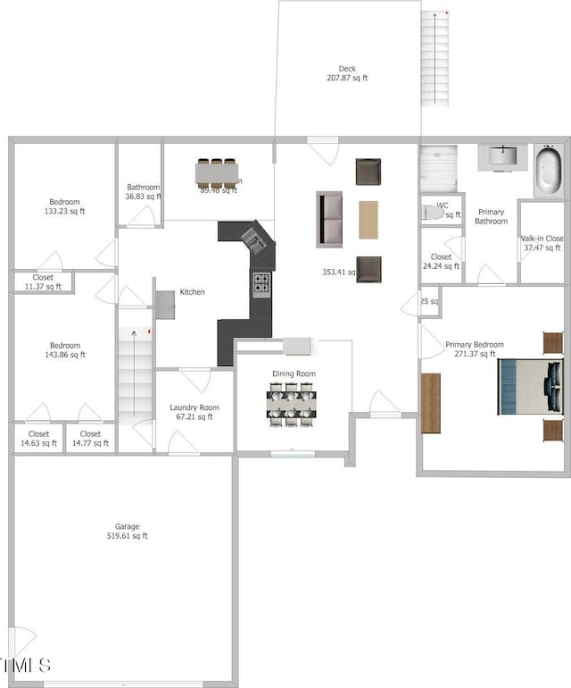 3750 Mebane Rogers Rd, Mebane, NC 27302 - home floor plan