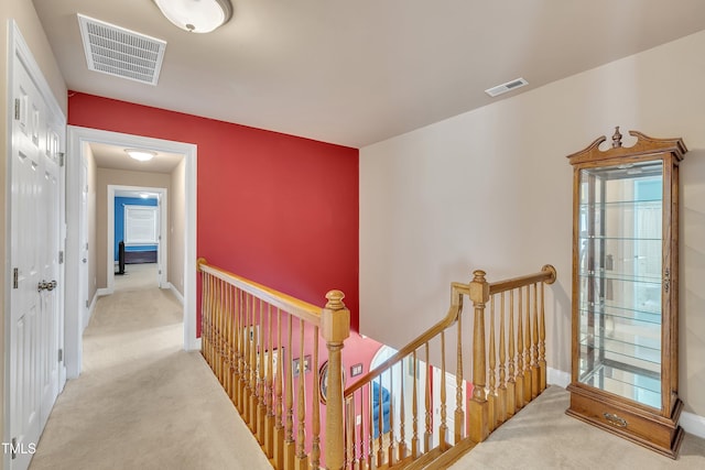 107 Stargrass Ave, Clayton, NC 27527 - hall with an upstairs landing, carpet flooring, and baseboards
