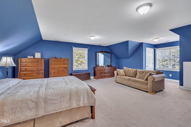 107 Stargrass Ave, Clayton, NC 27527 - carpeted bedroom featuring vaulted ceiling and baseboards