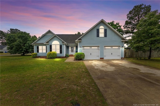 traditional-style home with concrete driveway and a garage