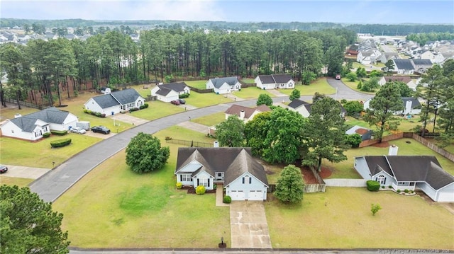 aerial view of residential area