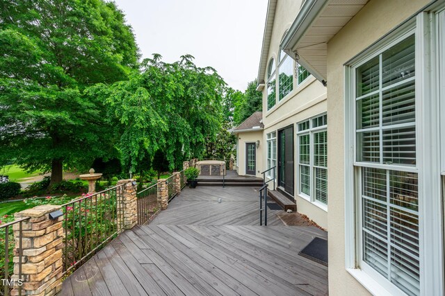 608 Greyrock Rd, Whitsett, NC 27377 - view of wooden terrace